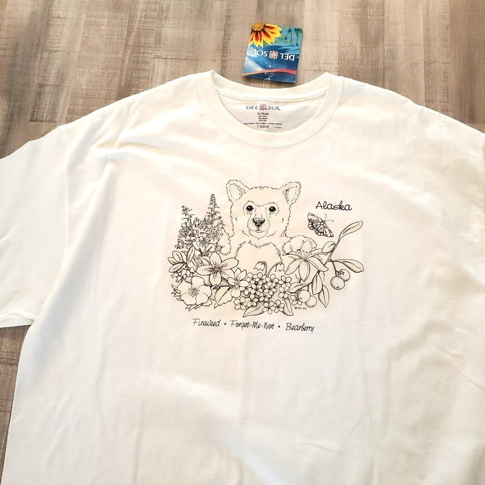 Vintage New Del Sol Skagway Alaska Shirt Size L‎ Nature Bear Color Changes NWT
